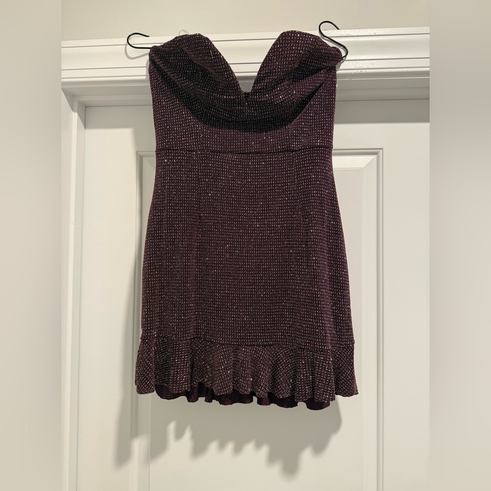 Altar'd State Shimmering Purple Mini Dress